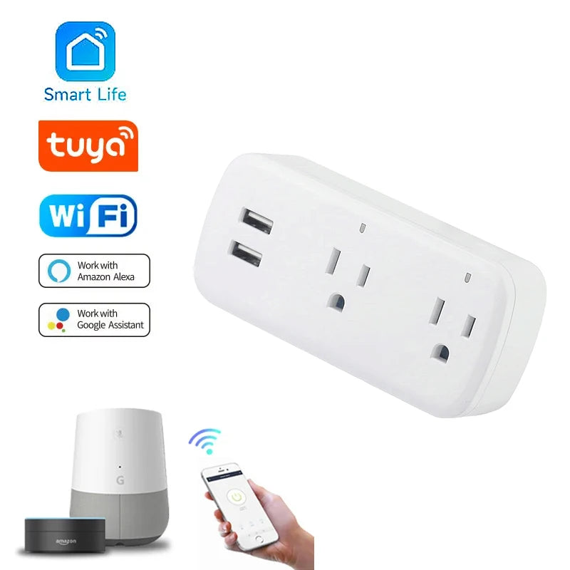 ⚡Toma corriente Inteligente WiFi con USB⚡🔥Más vendido en hogares inteligentes