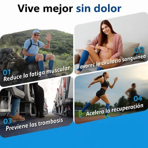 Medias de compresión analgesicas para piernas y pies. Anti Varices 2x1