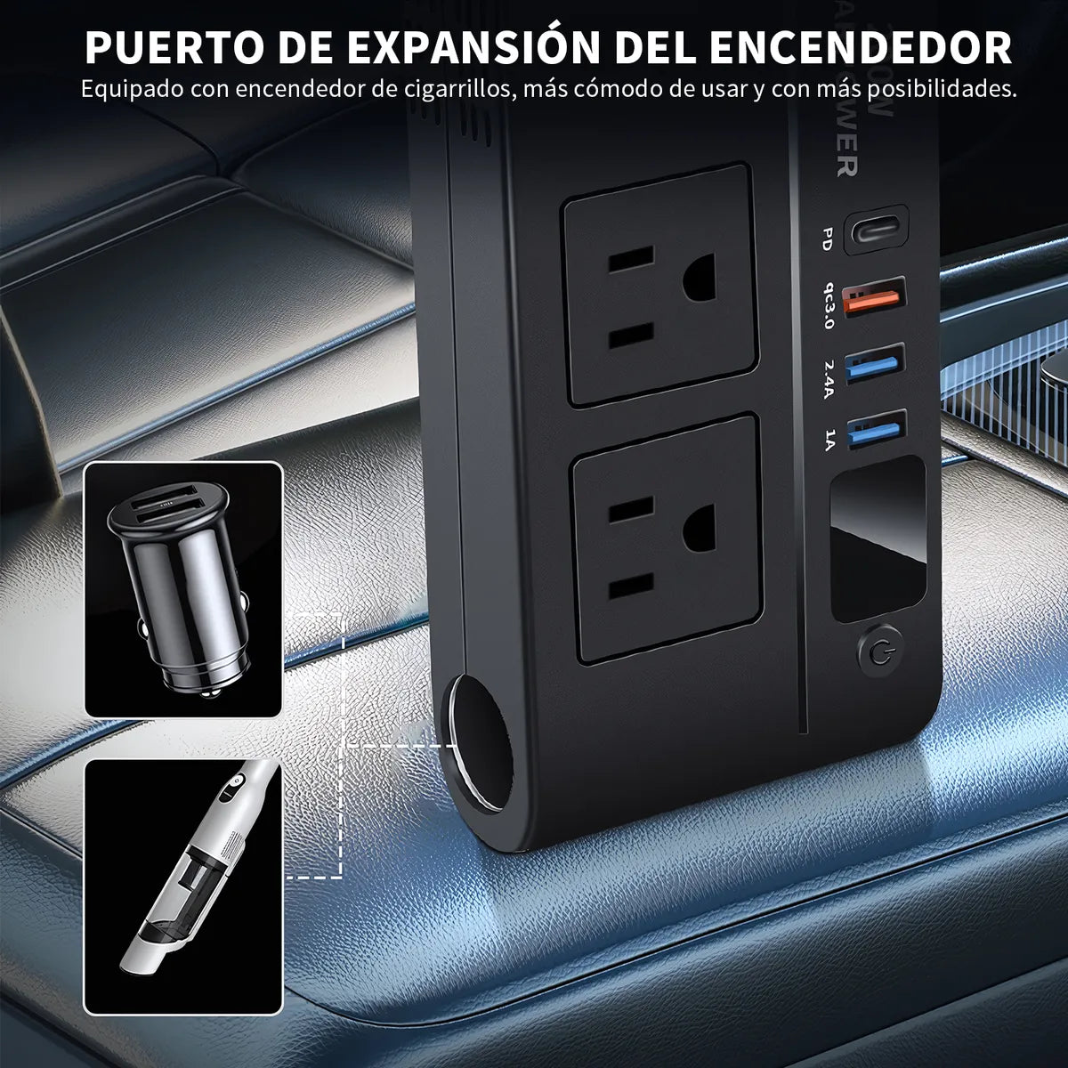 🔥Nueva tecnología 2025🔥El inversor de potencia del carro de 200W 6 en 1