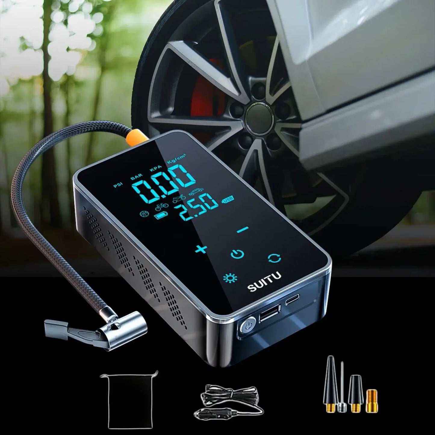 🔥Oferta limitada🔥Mini Compresor Portatil🚲Inflá fácil, rápido y sin complicaciones🏍️