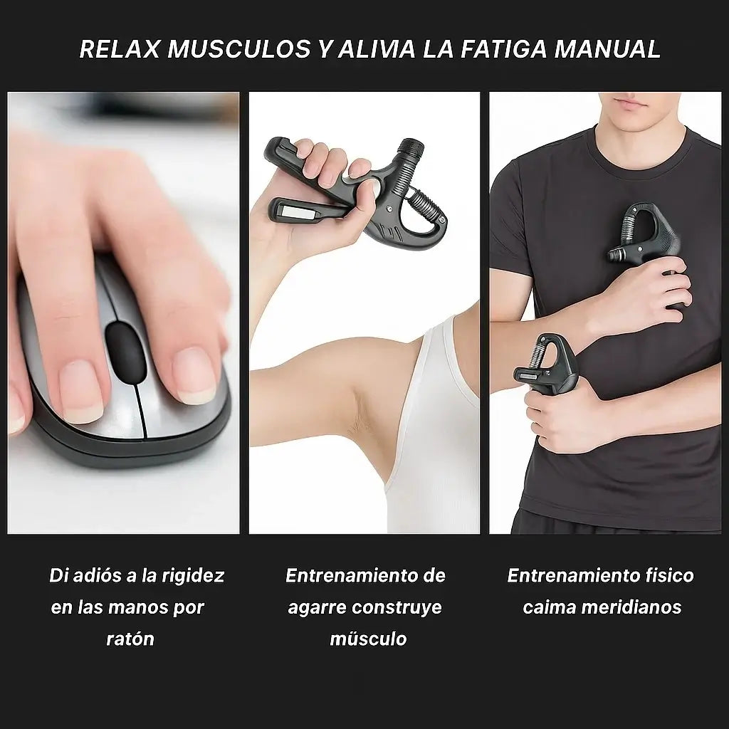 Kit Fortalecedor de Agarre x5: Mano, Dedos y Antebrazo al Máximo
