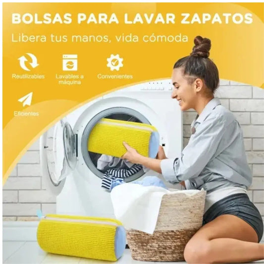 Shoebag™ Fundas para lavar zapatos oferta 2x1. 🔥La comodidad de lavar sus zapatos