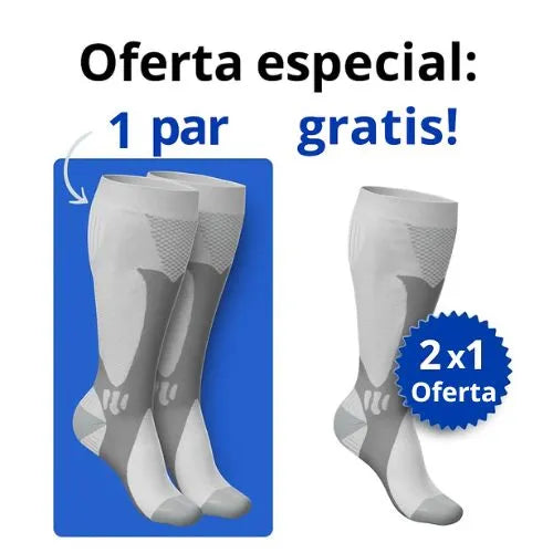 Medias de compresión analgesicas para piernas y pies. Anti Varices 2x1