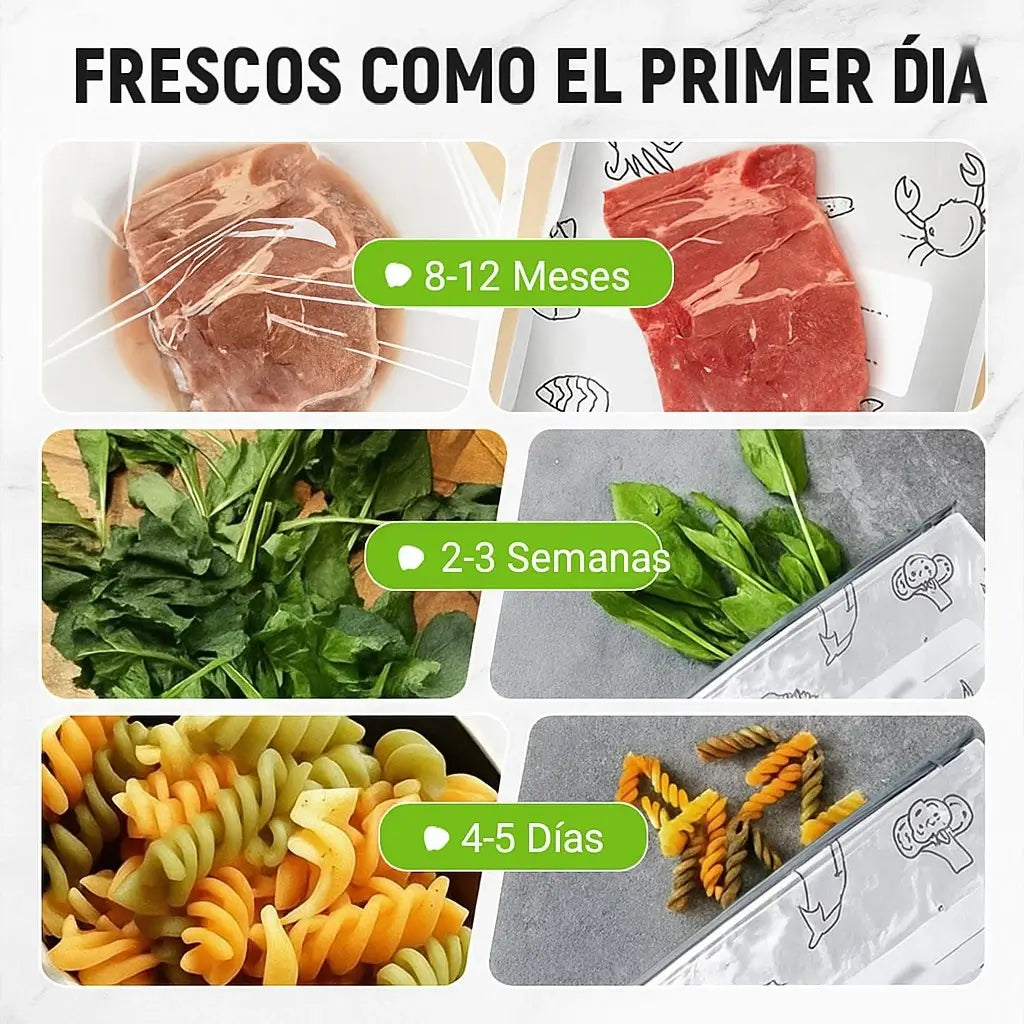 Bolsas de almacenamiento reutilizables sellables de papel de aluminio.