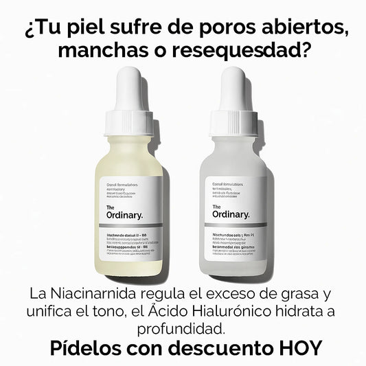 NIACINAMIDA + ACIDO HYALURONICO ✨ El dúo perfecto para una piel radiante en 7 días ✨