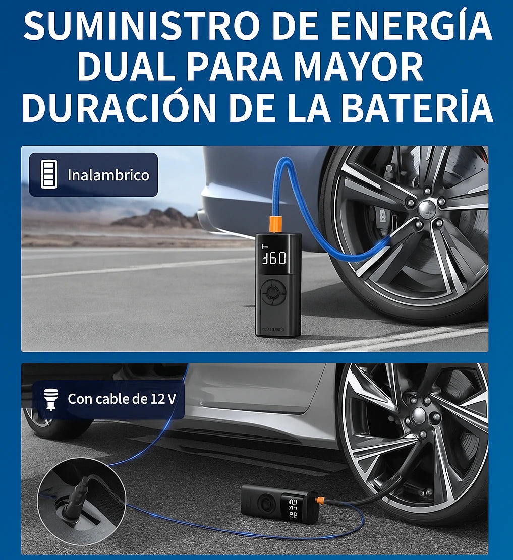 🔥Oferta limitada🔥Mini Compresor Portatil🚲Inflá fácil, rápido y sin complicaciones🏍️