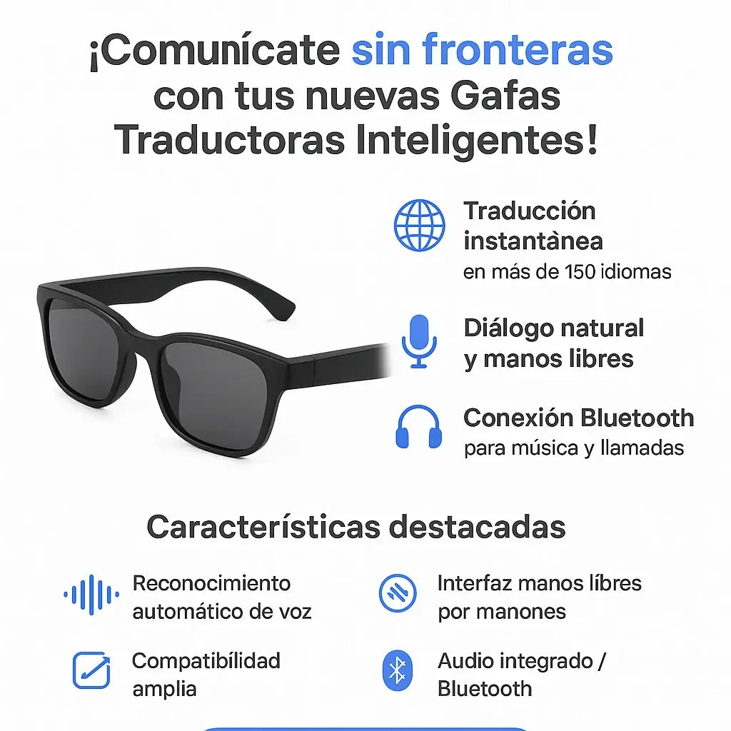 Lentes IA - 😎Traduce, escucha y luce increíble😎
