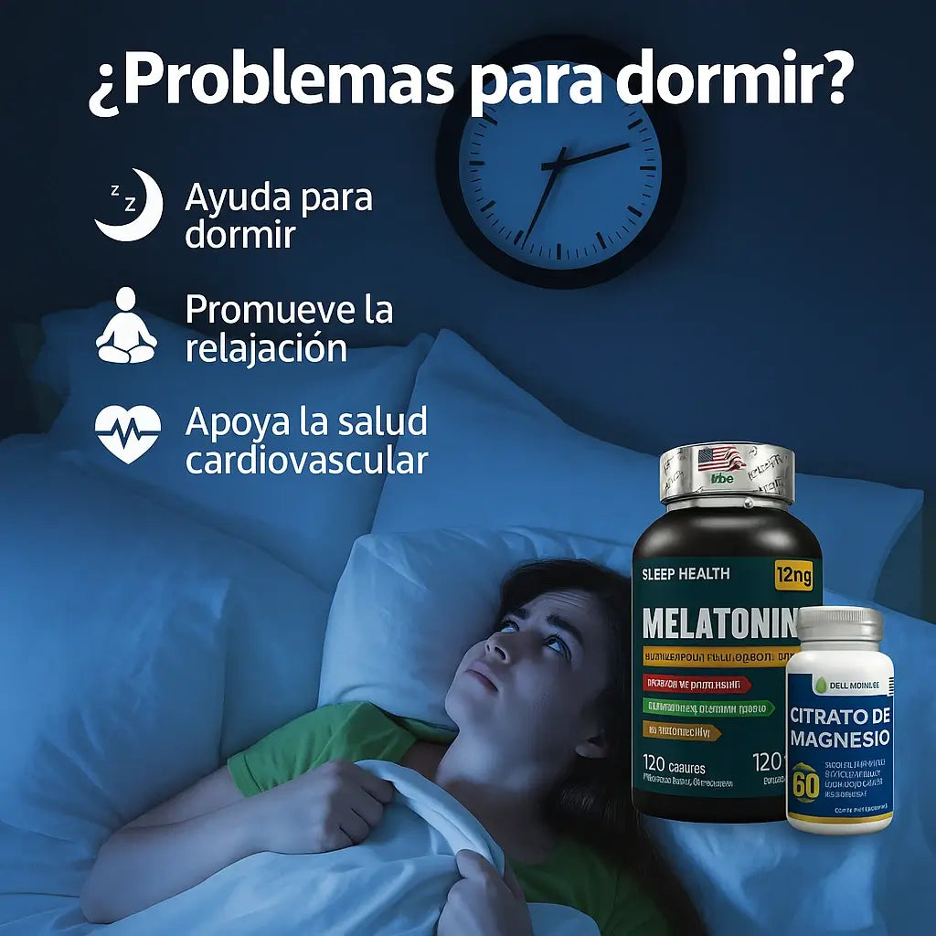 COMBO MELATONINA + CITRATO DE MG -😴Duerme mejor, despierta renovado😃