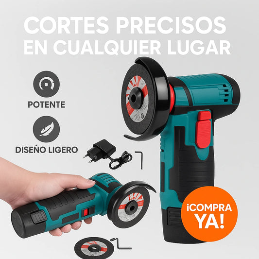 ⏳Oferta Especial por tiempo limitado🧰 Mini Pulidora Angular Inalámbrica - ¡Potencia 💪Sin Cables, Sin Enredos!