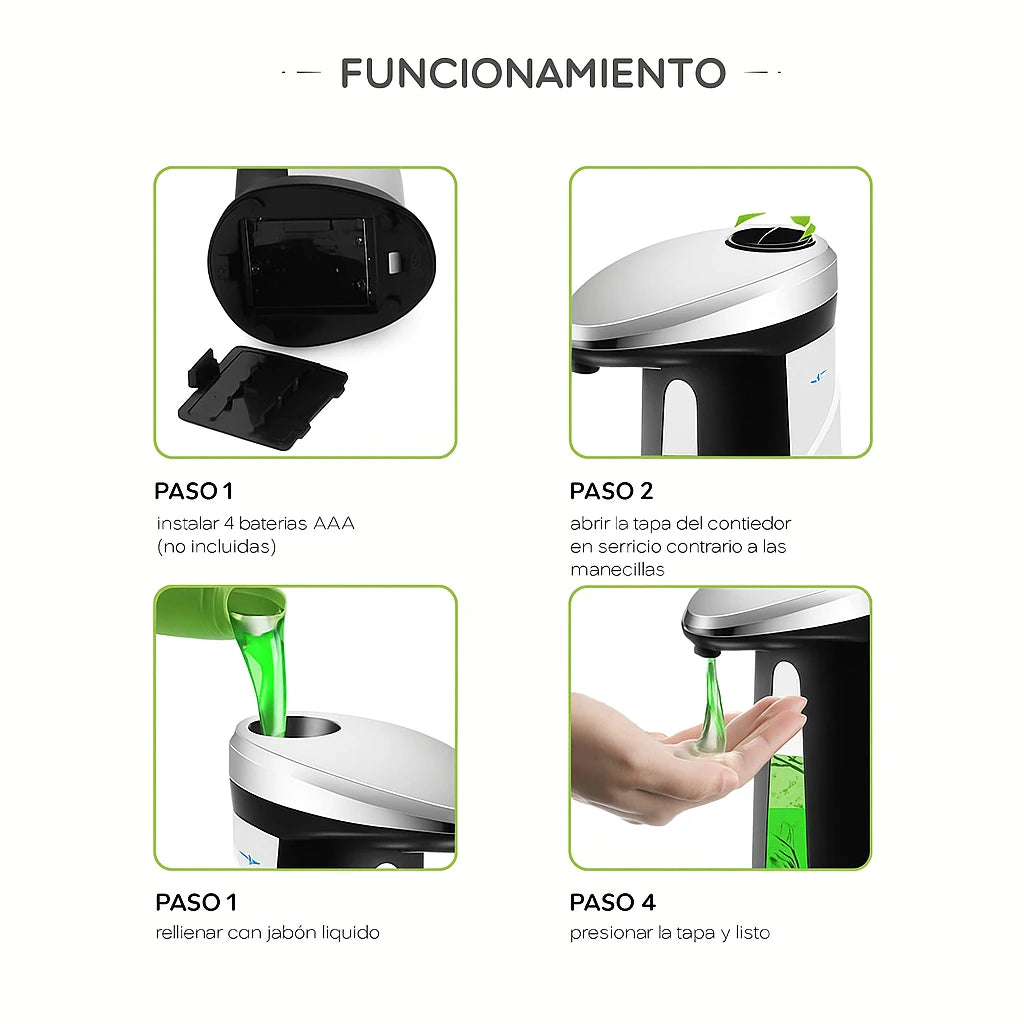Dispensador de jabón con sensor Touchless Smart
