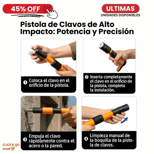 Pistola de Clavos de Alto Impacto