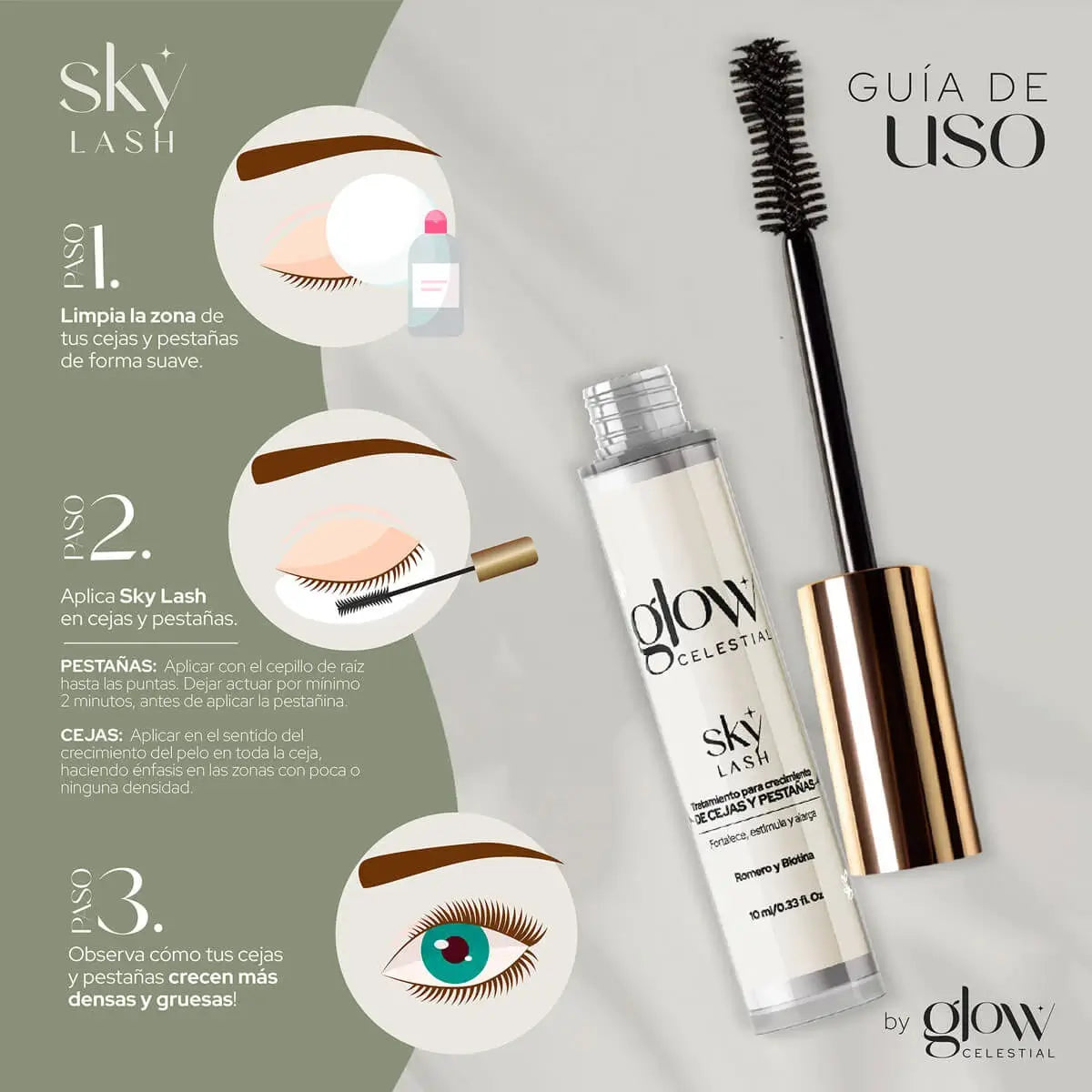 SKY LASH Serum crecimiento de cejas y pestañas