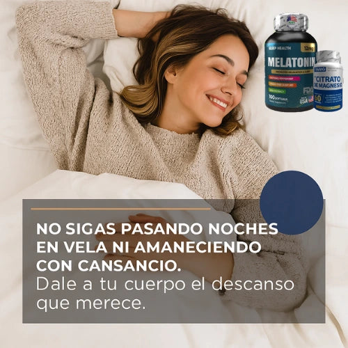 COMBO MELATONINA + CITRATO DE MG -😴Duerme mejor, despierta renovado😃